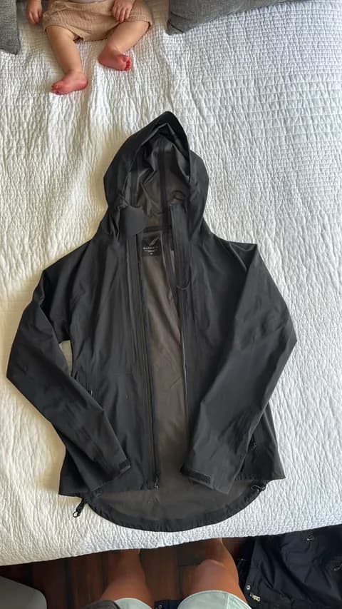 Athleta Black Raincoat/Windbreaker