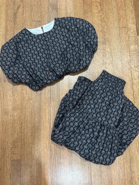 Fancy D Matching Set Navy & White