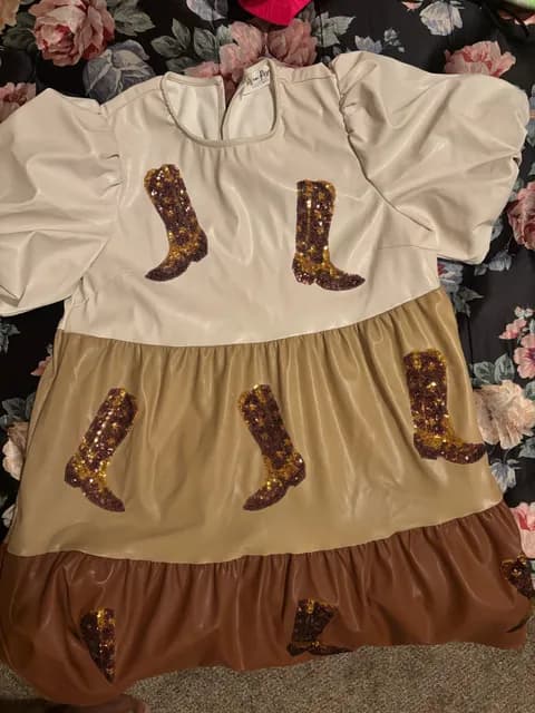Western Boot Leather Dress Tan