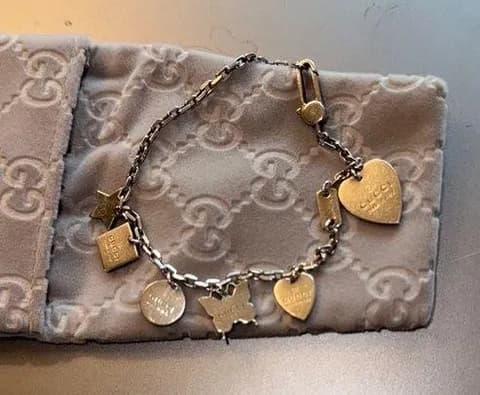 Gucci Silver Charm Bracelet