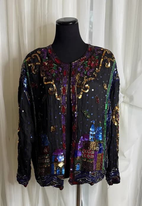 Sequined TOGETHER Open Front Jacket