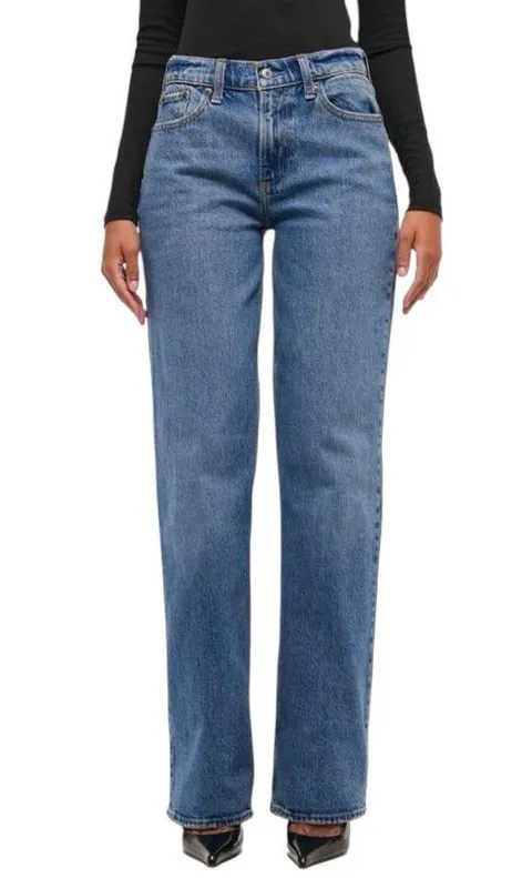 Abercrombie - Curve Love Mid Rise Baggy Jean Sz 32/14