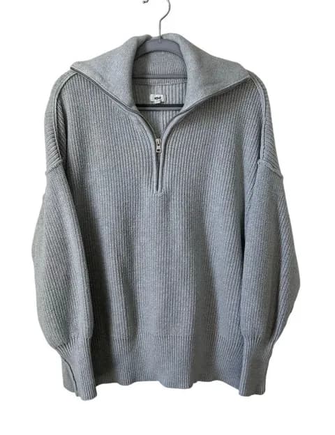Aerie Gray Half Zip - XXS
