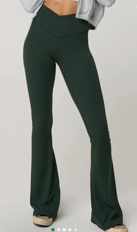 Aerie Flare Crossover Leggings High-Waisted