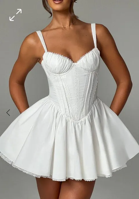 White mini dress