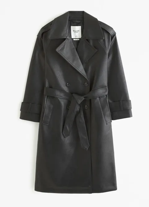 Vegan Leather Abercrombie Trench Coat