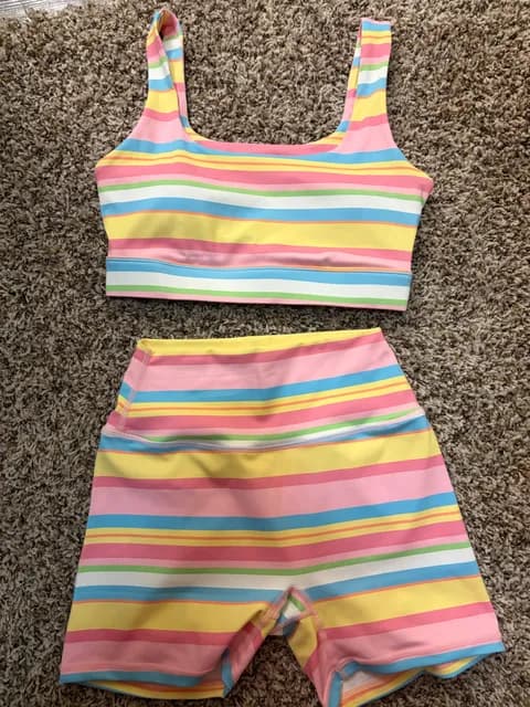 Fancy striped set south beach stripe