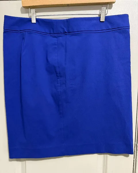 The Limited Exact Stretch Pencil Skirt Royal Blue Knee Length Midi Sz 16 Office