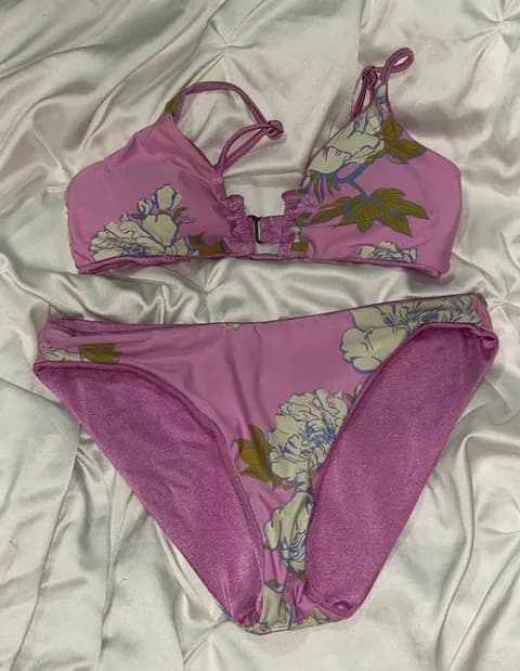 Maaji Pink Fiore Splendour Reversible Bikini Size M