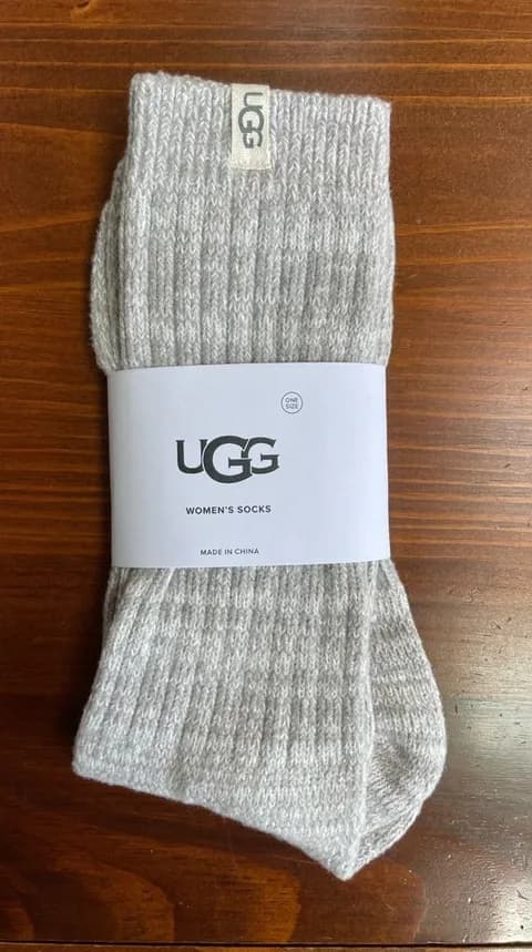 New UGG Ribbed Women's Crew Socks- One Size Fits Most