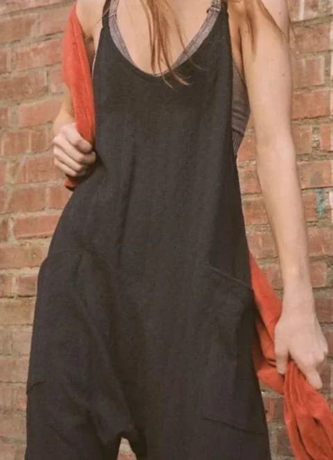 Free People Small Hot Shot Cable Knit Onesie Black