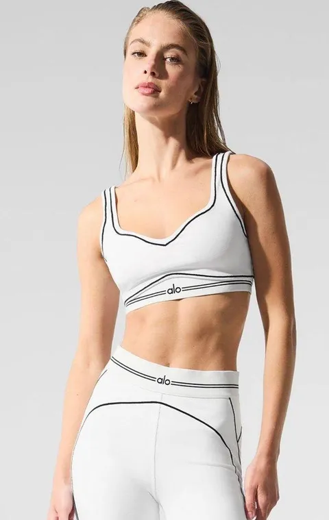Alo Set Yoga Airbrush Heart Throb leggings and bra