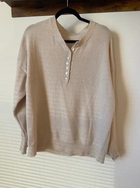 Boutique Oversized Tan Sweater