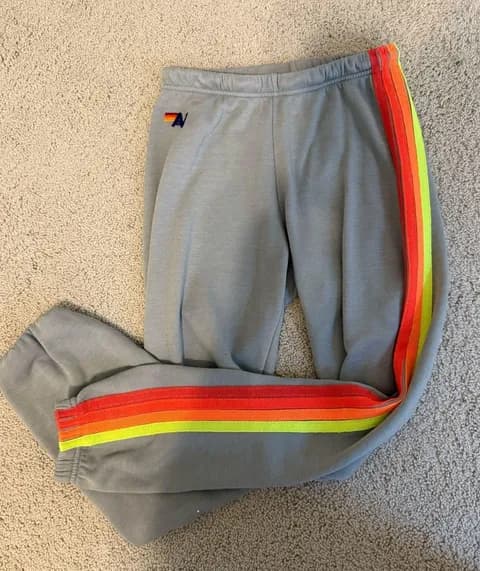 Aviator Nation Sweatpants Grey Stripe