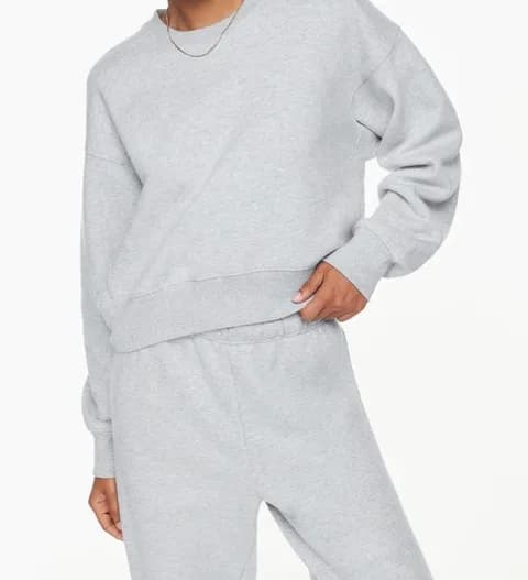 TNA Cozy Fleece Boyfriend Boxy Cropped Crewneck