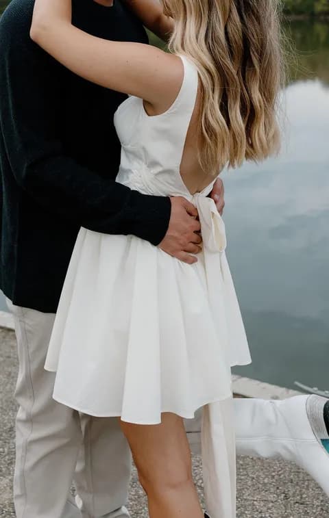 Florianne White Bow Dress