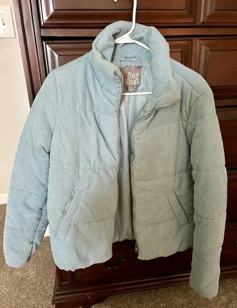 Baby Blue Puffer Jacket!