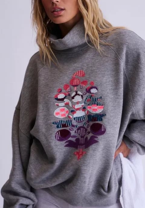 Free People Movement mock neck sweatshirt