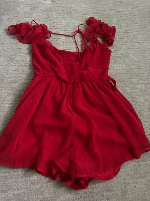 Lucy in the Sky Romper Red