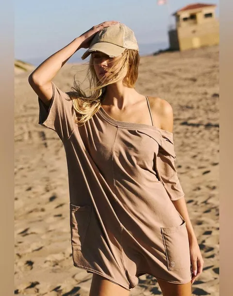 Free People Hot Shot Tee Romper M
