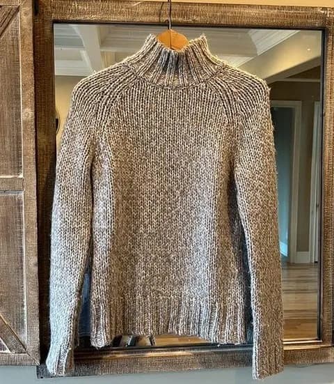 Chunky Wool Knit Cozy Sweeter Turtleneck Eagles Eye Womens Medium