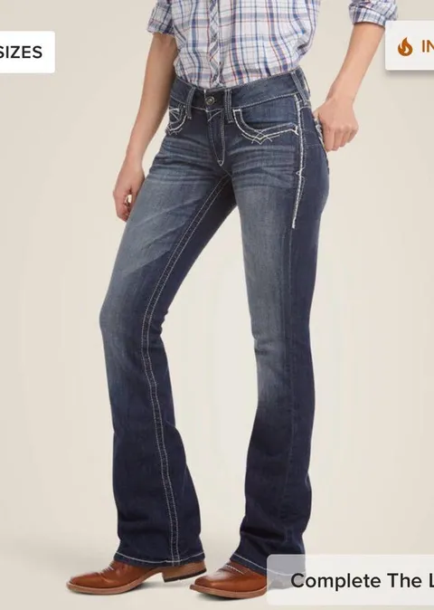 Ariat Blue Flare Wide Leg Jeans with Vintage Appeal