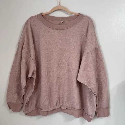 Free People Intimately Rose Water Lounge Tunic Oversized Sweater