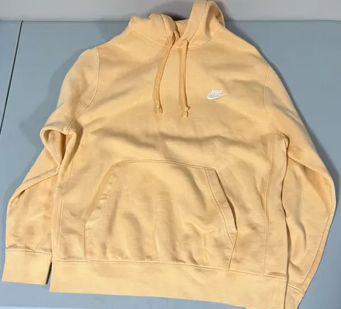Nike Logo ‘Orange Chalk’ Fleece Pullover Hoodie Sweater Sweatshirt Top Size M 🤍