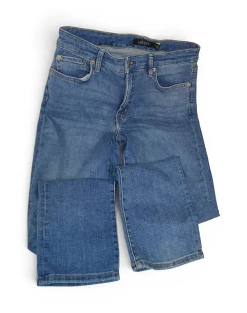 Lauren Ralph Lauren Jeans Women's 10 Medium Wash Straight Stretch Denim Pants