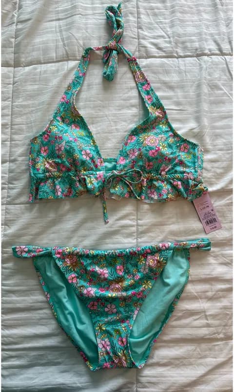 Wild Fable Teal Floral Bikini