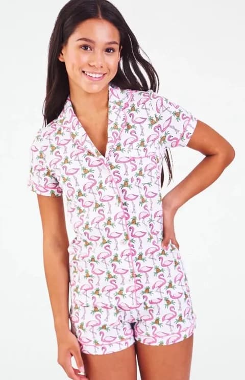 New With Tags Roller Rabbit Freddy Flamingo Polo Pajamas Sz M