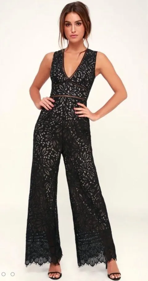 Black Lace Jumpsuit