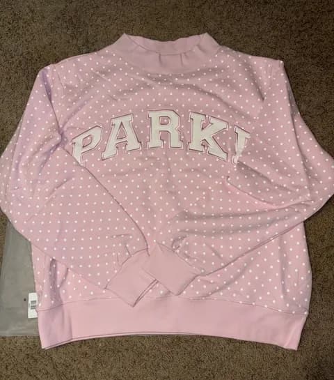 PARKE polka dot varsity heritage mockneck