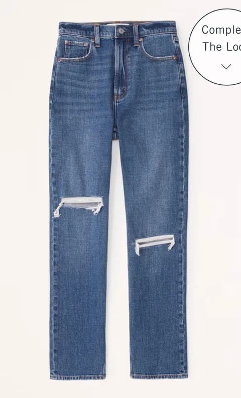 Abercrombie Ultra High Rise Ankle Straight Jean