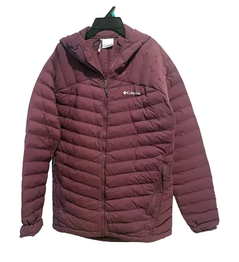 Columbia Quilted Puffer Jacket Hooded Women’s L Purple Outdoors Gorpcore Hiking