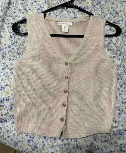 Sleeveless top Tan