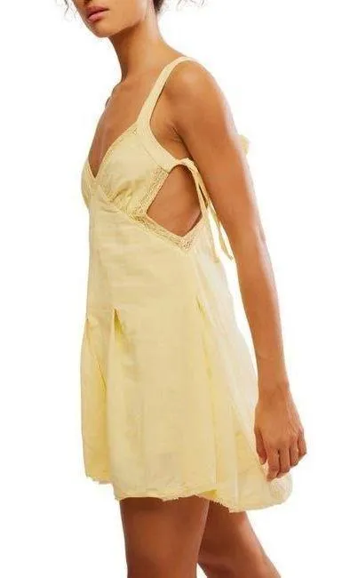 Free People Yellow Vivi Dress Cutout