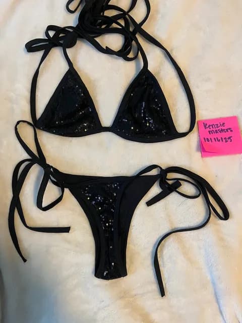 Black Sparkly Rave Set 🖤✨