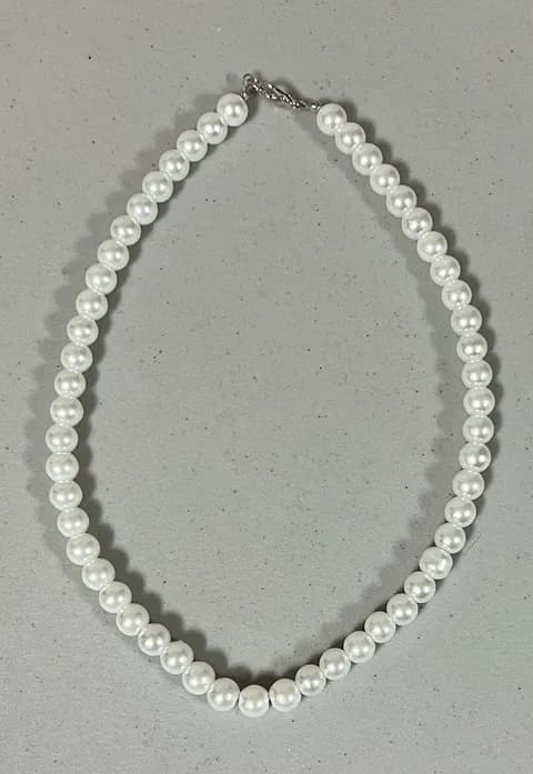 Pearl Pearls Strand Necklace Choker Jewelry 🤍 White