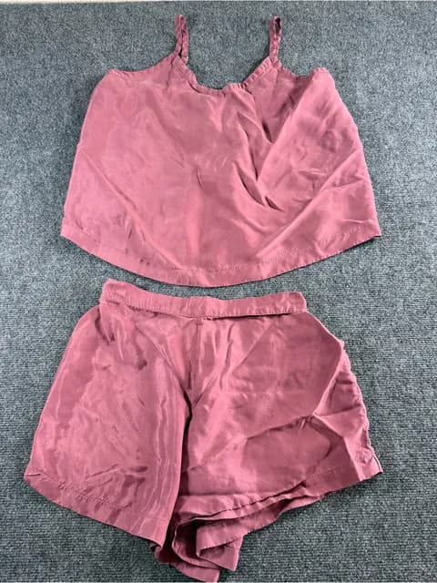 Athleta Calm Cool Cami and Short Set Tawny Rose Leisure Silky Pajamas Small S