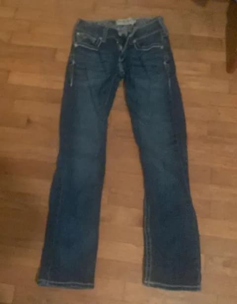 Mid Rise Straight Leg Jeans