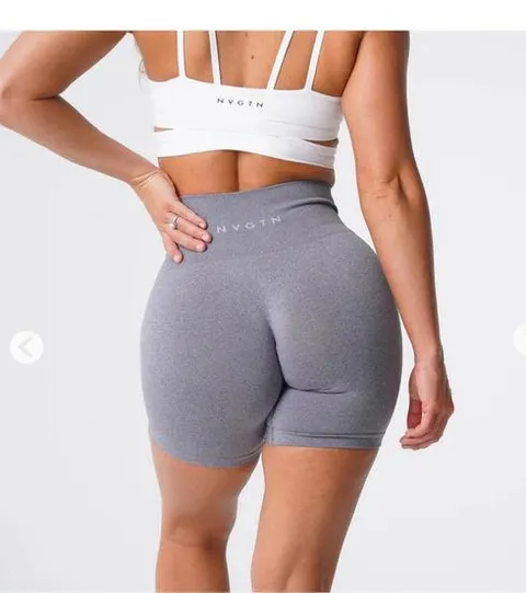 NVGTN Grey Pro Seamless Shorts SIZE M