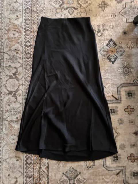 Satin Black maxi skirt