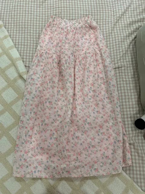 Altar'd State pink floral skirt