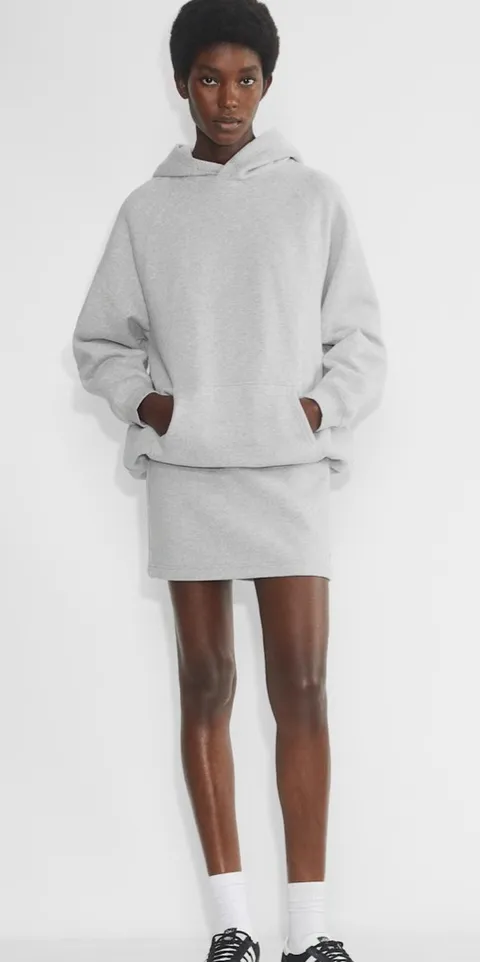 NWOT Aritzia TNA Heather Gray Cozy Fleece Skirt