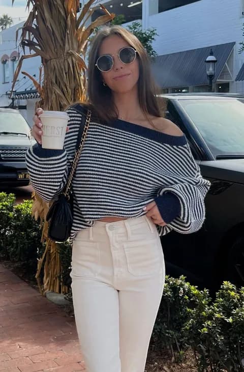 Stripe sweater Blue