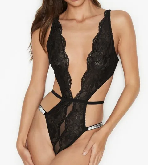 Victorias secret bling lingerie bodysuit