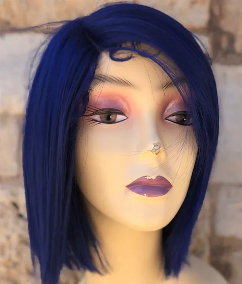 Blue bob baby hair wig cheap cute affordable wig
