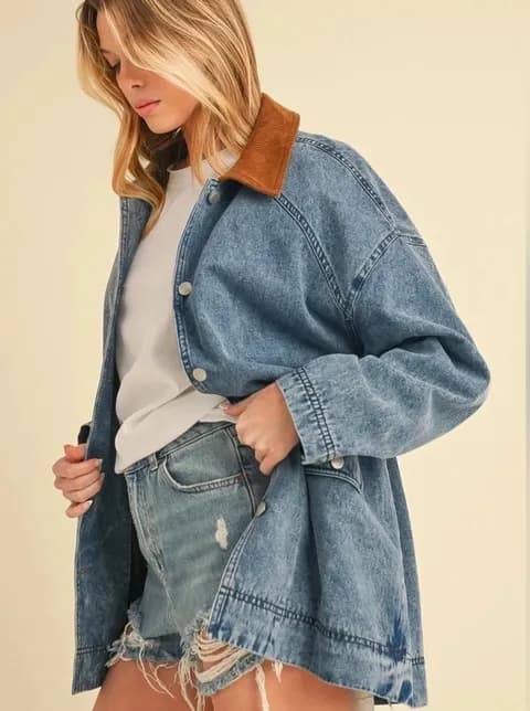 Oversized denim Shacket