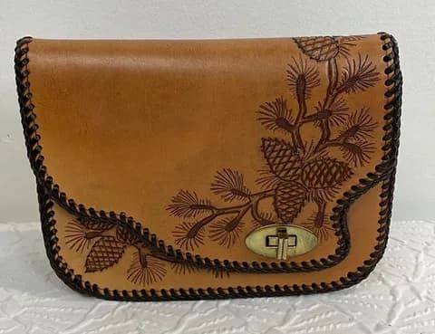 Tooled Leather Embroider bag